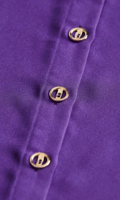 Avenue Cobalt Blue Longline Shirt -Bold Fit Store 211714PURPLE 7