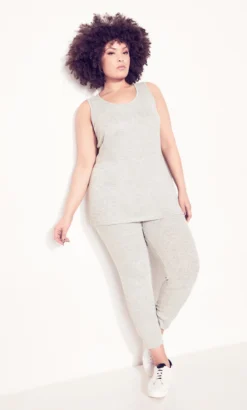 Avenue Light Grey Vest Top