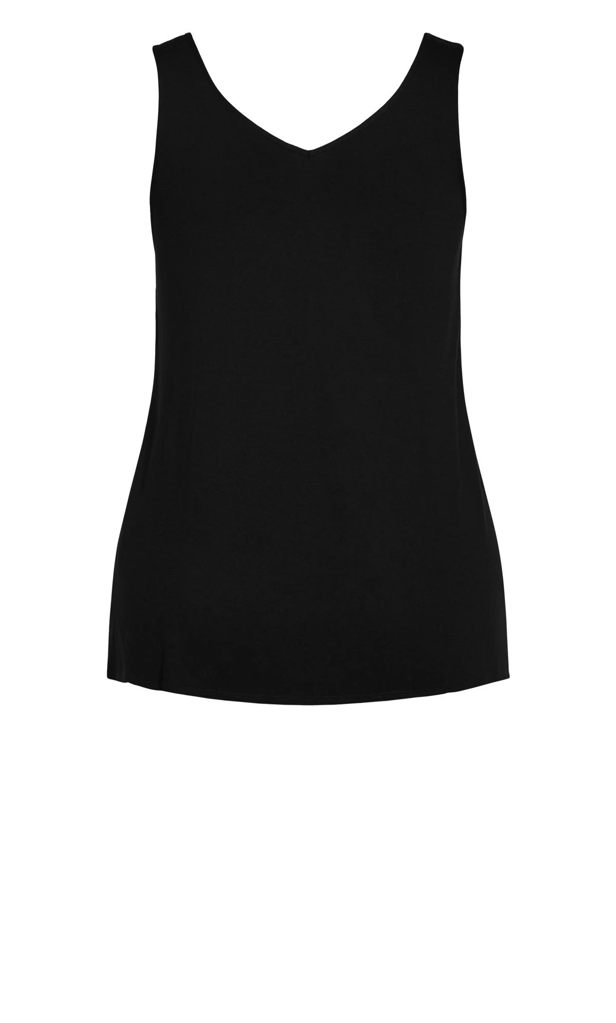 Evans Black Frill Neckline Vest Top 5 Evans Black Frill Neckline Vest Top - Image 5