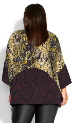 Avenue Ave Studio Yellow Sylvie Spliced Top -Bold Fit Store 211942GUILDEDANIMALMIX 3