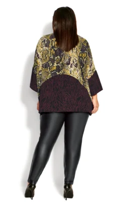 Avenue Ave Studio Yellow Sylvie Spliced Top -Bold Fit Store 211942GUILDEDANIMALMIX 4