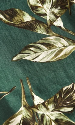 City Chic Refinity Green Palm Short Sleeve Dress -Bold Fit Store 211983GREENDAINTREE 6