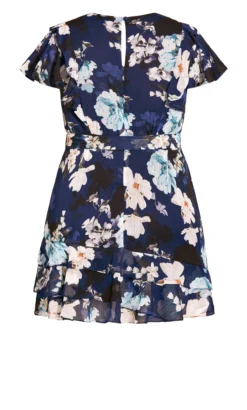 City Chic Navy Shy Floral Dress 11 City Chic Navy Shy Floral Dress -Bold Fit Store 211992NAVYSHYORCHID 5
