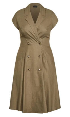 City Chic Khaki Chic Lafayette Dress 8 City Chic Khaki Chic Lafayette Dress -Bold Fit Store 212085KHAKI 4