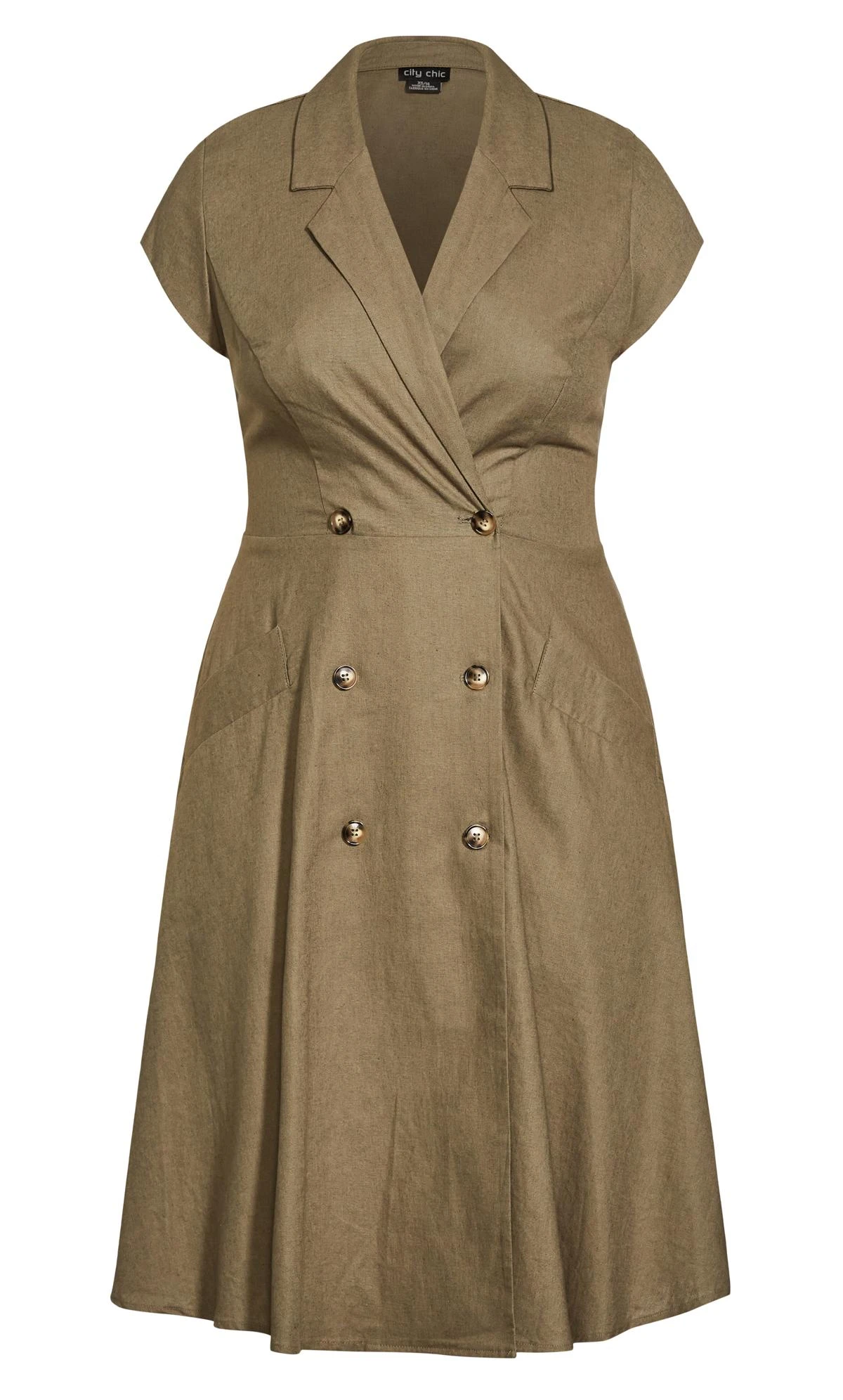 City Chic Khaki Chic Lafayette Dress 4 City Chic Khaki Chic Lafayette Dress - Image 4
