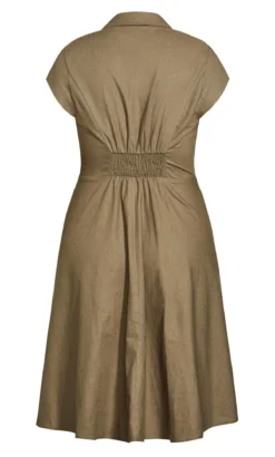 City Chic Khaki Chic Lafayette Dress 9 City Chic Khaki Chic Lafayette Dress -Bold Fit Store 212085KHAKI 5