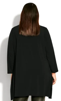 Avenue Black Sequin Knit Top -Bold Fit Store 212196BLACK 3