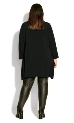 Avenue Black Sequin Knit Top -Bold Fit Store 212196BLACK 4