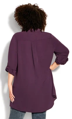 Avenue Purple Longline Shirt -Bold Fit Store 212202PLUM 3