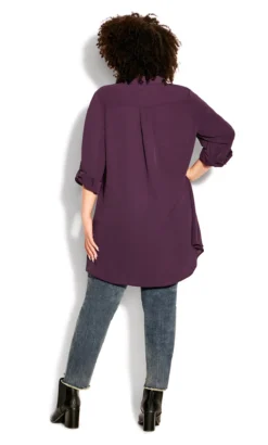Avenue Purple Longline Shirt -Bold Fit Store 212202PLUM 4