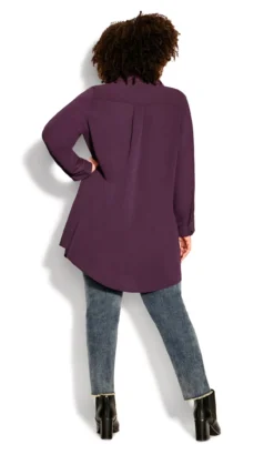 Avenue Purple Longline Shirt -Bold Fit Store 212202PLUM 6