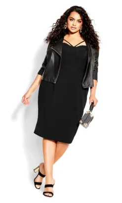 City Chic Black Cut Out Midi Dress -Bold Fit Store 212227BLACK 3