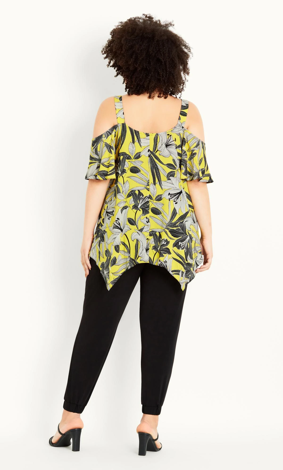 Evans Yellow Cold Shoulder Top 4 Evans Yellow Cold Shoulder Top - Image 4