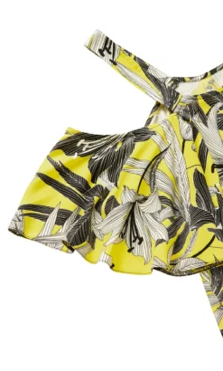 Evans Yellow Cold Shoulder Top 13 Evans Yellow Cold Shoulder Top -Bold Fit Store 212263YELLOW 7