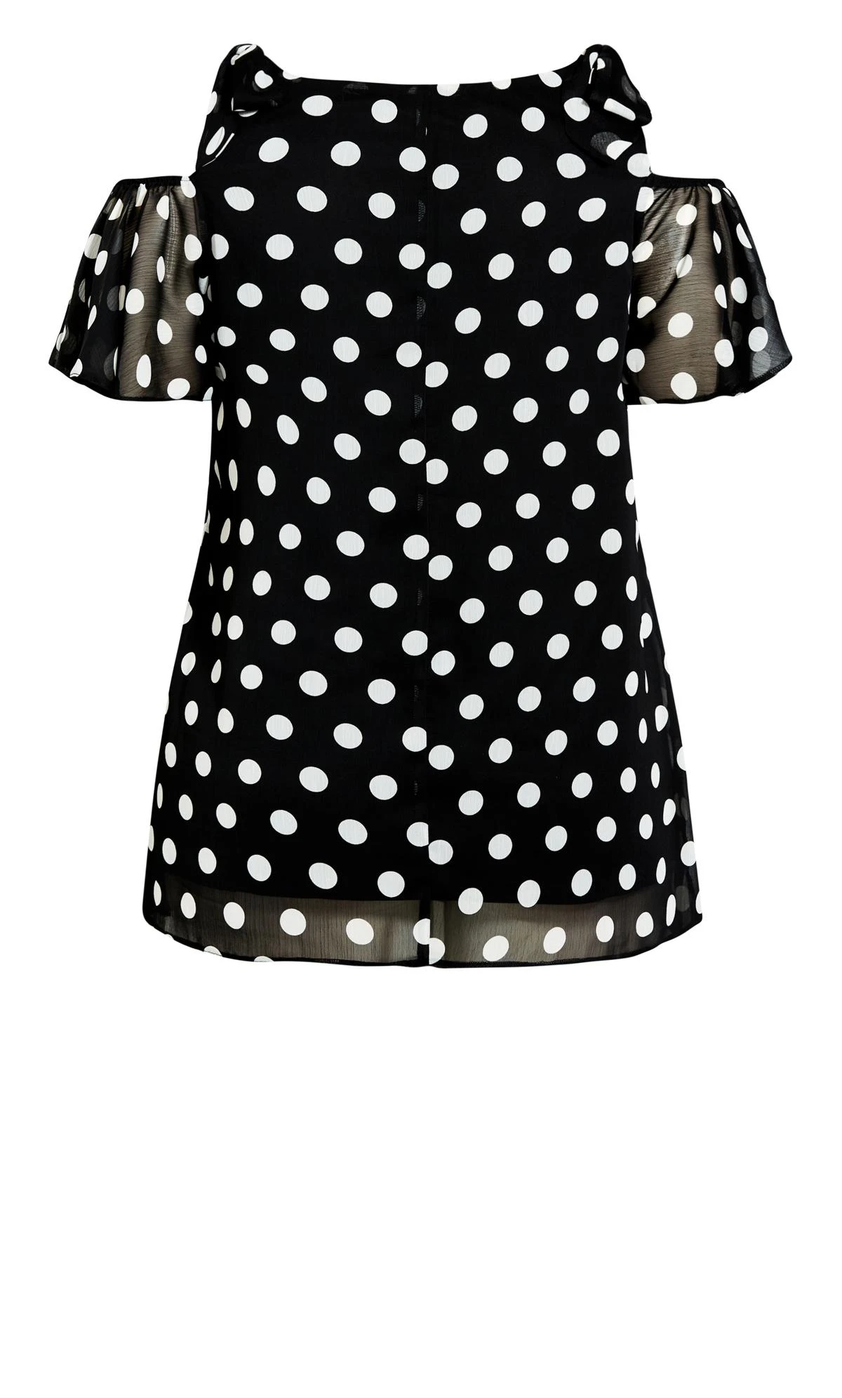 Evans Black Spot Cold Shoulder Top 7 Evans Black Spot Cold Shoulder Top - Image 7