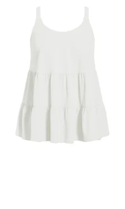 Evans White Tiered Swing Vest Top 8 Evans White Tiered Swing Vest Top -Bold Fit Store 212275WHITE 4