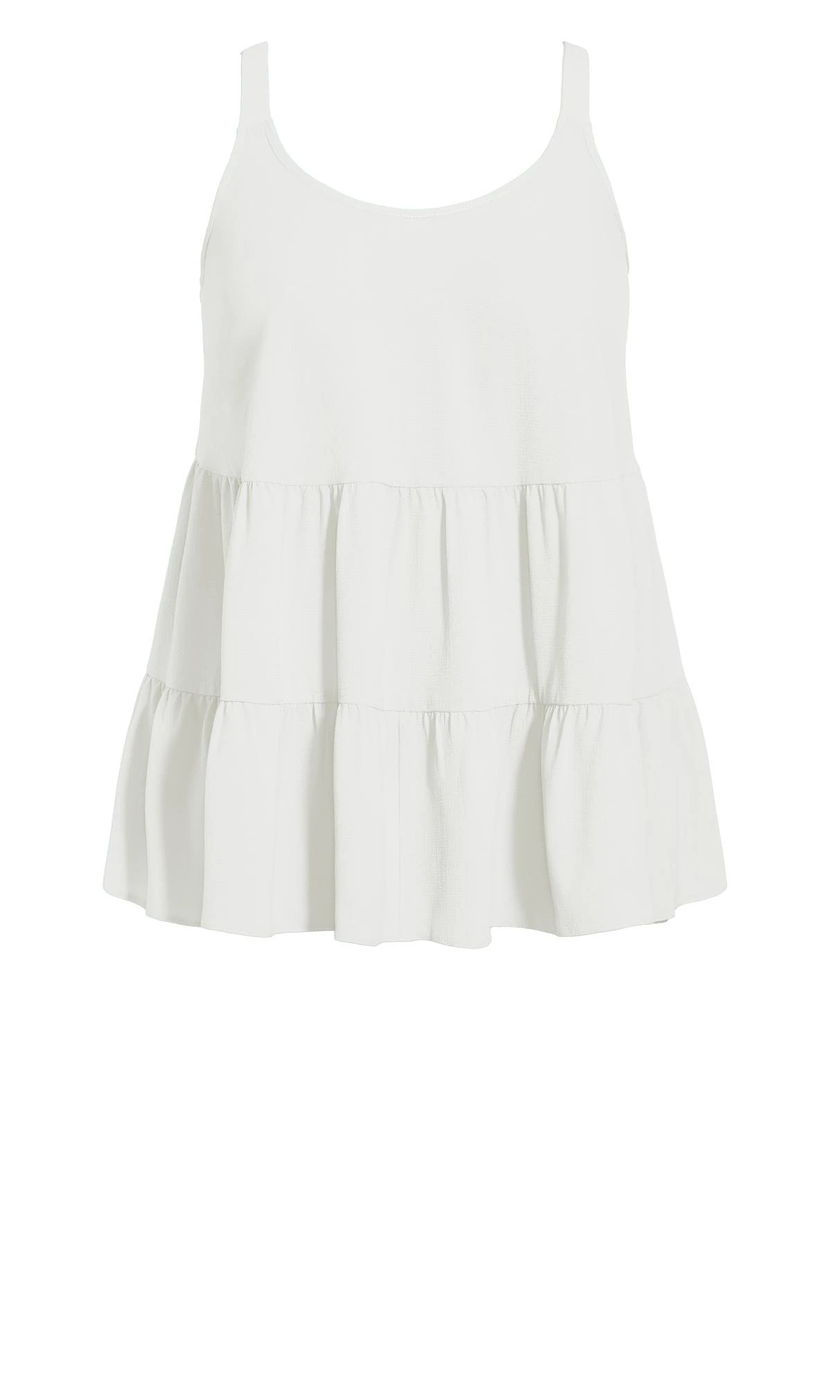 Evans White Tiered Swing Vest Top 4 Evans White Tiered Swing Vest Top - Image 4