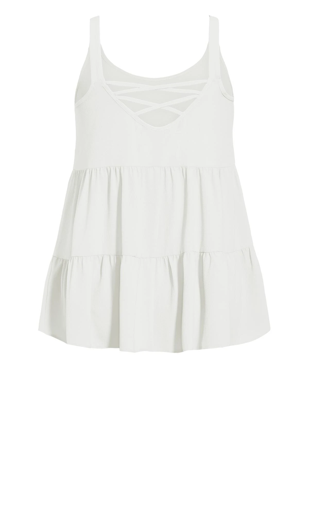 Evans White Tiered Swing Vest Top 5 Evans White Tiered Swing Vest Top - Image 5