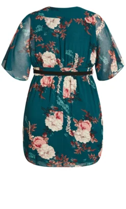 City Chic Green Majestic Wrap Dress 9 City Chic Green Majestic Wrap Dress -Bold Fit Store 212381TEALMAJESTICFL 5