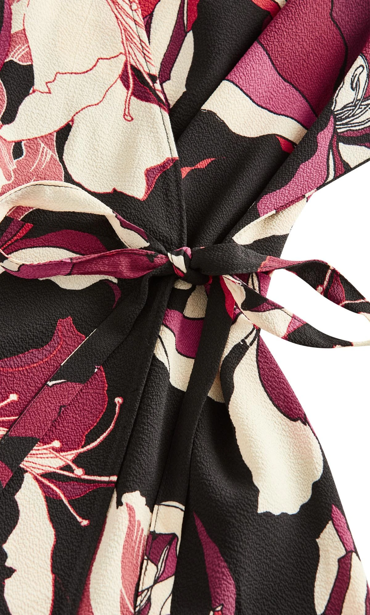 City Chic Black & Burgundy Floral Wrap Top 6 City Chic Black & Burgundy Floral Wrap Top - Image 6