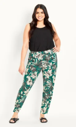 Evans Green Tapered Tropical Trouser