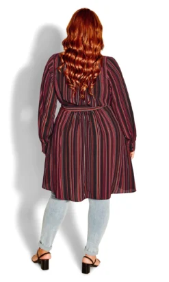 City Chic Black Amber Stripe Top -Bold Fit Store 212767AMBERSTRIPE 4