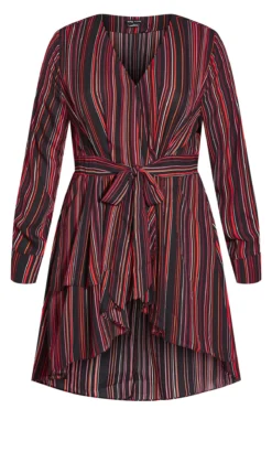 City Chic Black Amber Stripe Top -Bold Fit Store 212767AMBERSTRIPE 5