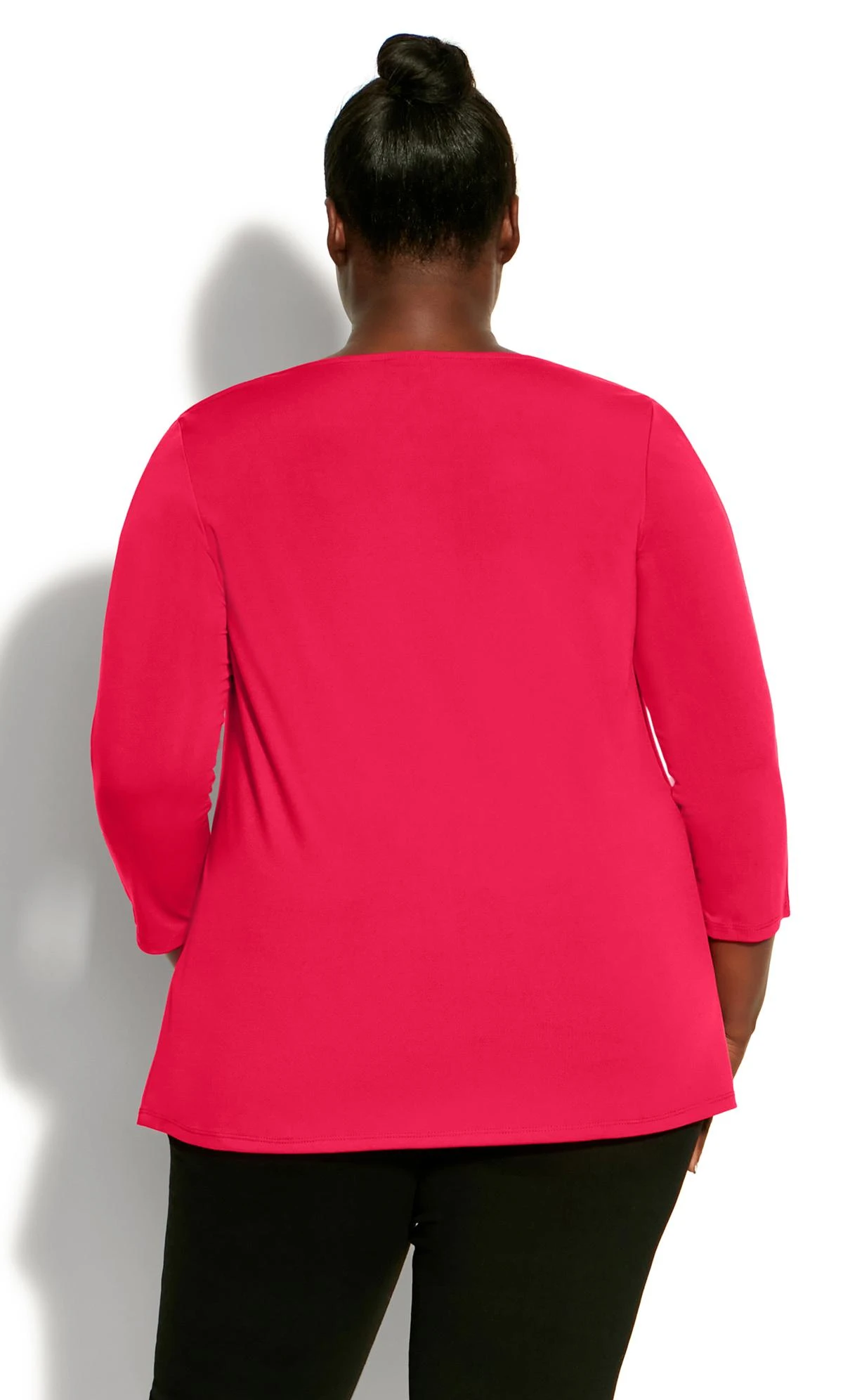Avenue Red Eyelet Sleeve Top 3 Avenue Red Eyelet Sleeve Top - Image 3