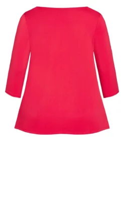 Avenue Red Eyelet Sleeve Top 12 Avenue Red Eyelet Sleeve Top -Bold Fit Store 212830RUBY 6