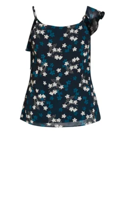 City Chic Black & Blue Floral Frill Vest Top 10 City Chic Black & Blue Floral Frill Vest Top -Bold Fit Store 212951CASCADEFLORAL 22