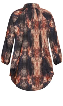 Avenue Ave Studio Brown Speckled Print Shirt -Bold Fit Store 213098TANSPECKOMBRE 6