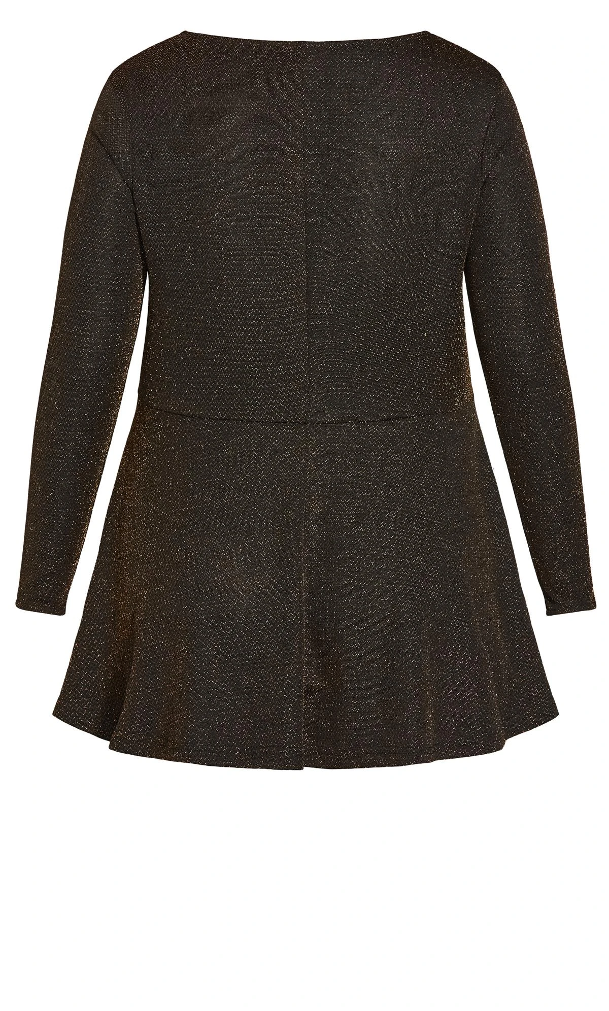 Avenue Black & Gold Lurex Shimmer Wrap Top 6 Avenue Black & Gold Lurex Shimmer Wrap Top - Image 6