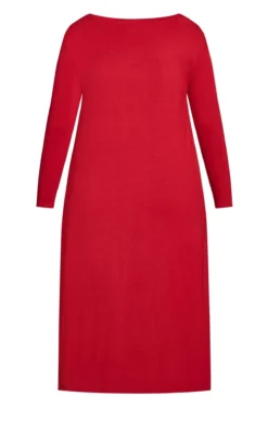 City Chic Zim & Zoe Bright Red Swing Midi Dress 9 City Chic Zim & Zoe Bright Red Swing Midi Dress -Bold Fit Store 213118RED 5