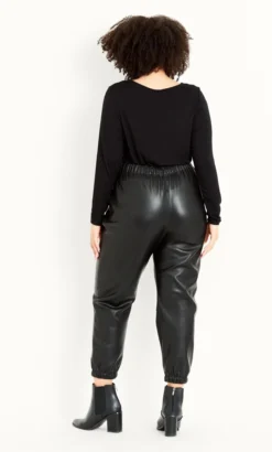 Evans Black PU Jogger -Bold Fit Store 213305BLACK 3