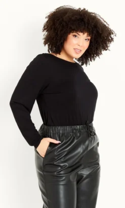 Evans Black PU Jogger -Bold Fit Store 213305BLACK 5