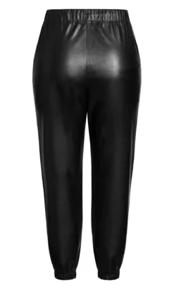 Evans Black PU Jogger -Bold Fit Store 213305BLACK 8