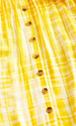 City Chic Yellow Check Midi Sundress -Bold Fit Store 213409POSITANOCHECK 6