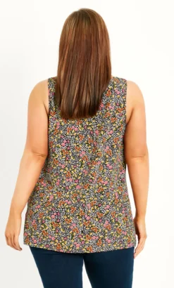 Evans Multi Floral Animal Print Top -Bold Fit Store 213538PRINTMULTI 2