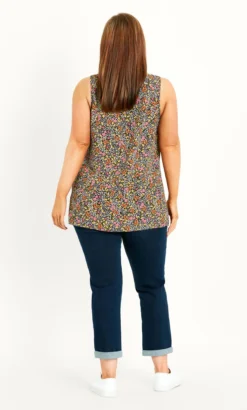 Evans Multi Floral Animal Print Top -Bold Fit Store 213538PRINTMULTI 4