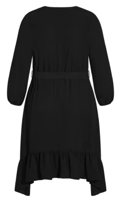 Evans Black Ruffle Shirt Dress 8 Evans Black Ruffle Shirt Dress -Bold Fit Store 213542BLACK 4