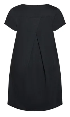 Avenue Black Drape Pocket Dress -Bold Fit Store 214133BLACK 5