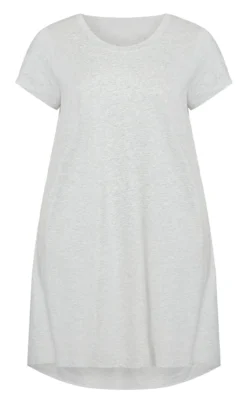 Avenue Zim & Zoe Grey Pocket Detail T-Shirt Dress -Bold Fit Store 214133GREYMARLE 3