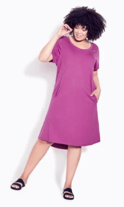 Avenue Zim & Zoe Pink Hello Sunshine Plain Dress