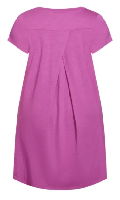 Avenue Zim & Zoe Pink Hello Sunshine Plain Dress -Bold Fit Store 214160CLOVER 5