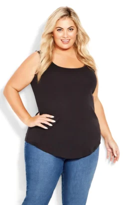 Avenue Black Plain Essential Tank