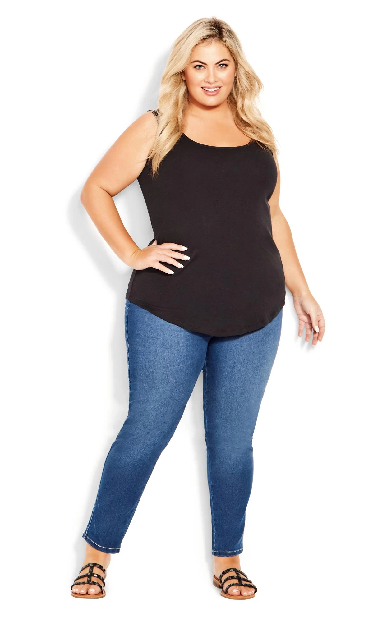 Avenue Black Plain Essential Tank 2 Avenue Black Plain Essential Tank - Image 2