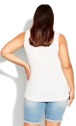 Avenue White Essential Vest Top -Bold Fit Store 214180WHITE 3