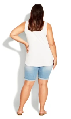 Avenue White Essential Vest Top -Bold Fit Store 214180WHITE 4