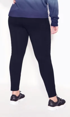 Avenue Zim & Zoe Black Side Pocket Full Length Legging -Bold Fit Store 214207BLACK 4