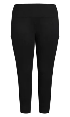Avenue Zim & Zoe Black Side Pocket Full Length Legging -Bold Fit Store 214207BLACK 5